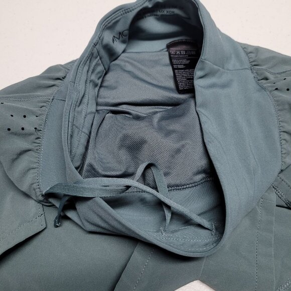 H&M Shorts Mesh Zip Drawstring Athletic Summer Womens XS Blue Green Tiny Small - Picture 4 of 10